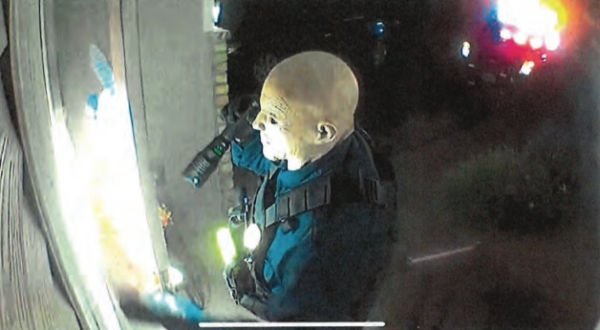 Suspect in mask